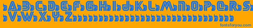 SegaLogoFont Font – Blue Fonts on Orange Background