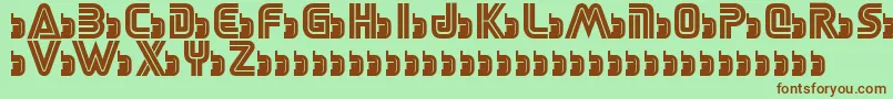 Шрифт SegaLogoFont – коричневые шрифты на зелёном фоне