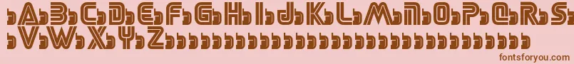 Fonte SegaLogoFont – fontes marrons em um fundo rosa