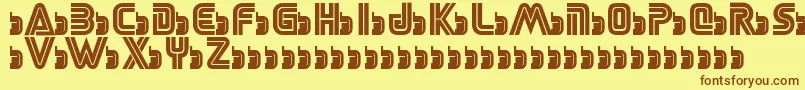 Fonte SegaLogoFont – fontes marrons em um fundo amarelo