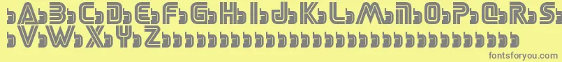 SegaLogoFont-Schriftart – Graue Schriften auf gelbem Hintergrund