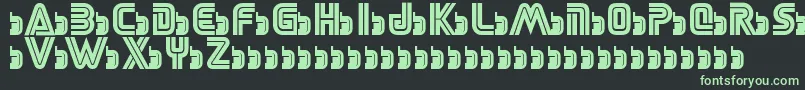 フォントSegaLogoFont – 黒い背景に緑の文字