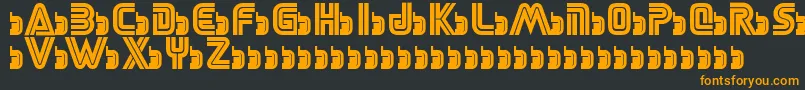 フォントSegaLogoFont – 黒い背景にオレンジの文字