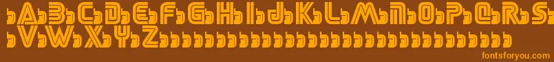SegaLogoFont Font – Orange Fonts on Brown Background