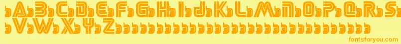 SegaLogoFont Font – Orange Fonts on Yellow Background