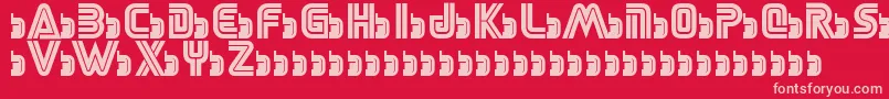 SegaLogoFont-fontti – vaaleanpunaiset fontit punaisella taustalla