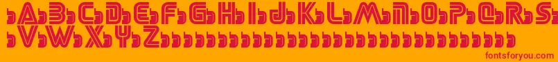 SegaLogoFont-Schriftart – Rote Schriften auf orangefarbenem Hintergrund