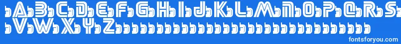SegaLogoFont-Schriftart – Weiße Schriften auf blauem Hintergrund