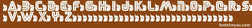 SegaLogoFont-fontti – valkoiset fontit ruskealla taustalla
