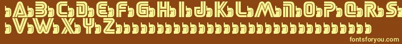 SegaLogoFont Font – Yellow Fonts on Brown Background