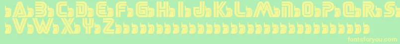 フォントSegaLogoFont – 黄色の文字が緑の背景にあります