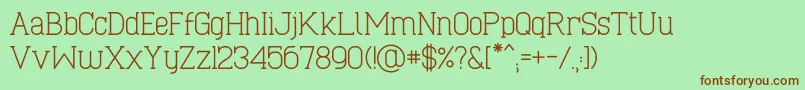 CaboSlabRegular Font – Brown Fonts on Green Background