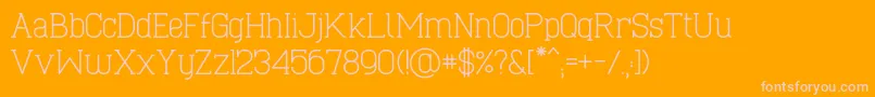 CaboSlabRegular Font – Pink Fonts on Orange Background