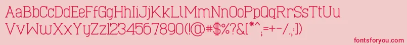 CaboSlabRegular Font – Red Fonts on Pink Background