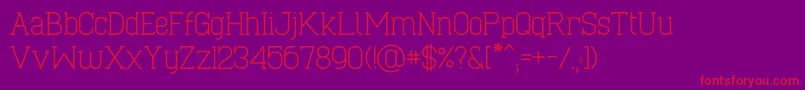 CaboSlabRegular Font – Red Fonts on Purple Background