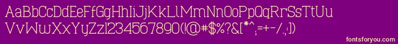 CaboSlabRegular Font – Yellow Fonts on Purple Background