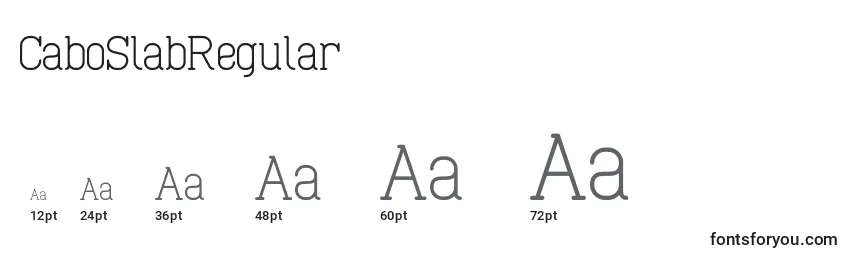 CaboSlabRegular Font Sizes