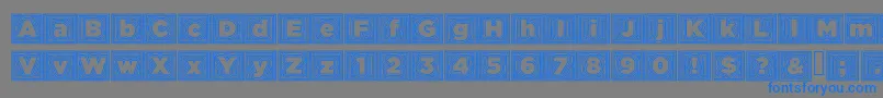 Batmanstrip Font – Blue Fonts on Gray Background