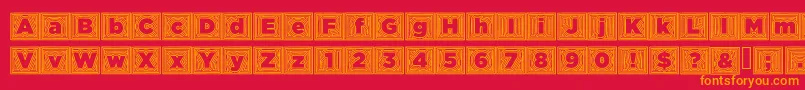 Batmanstrip Font – Orange Fonts on Red Background