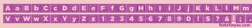 Batmanstrip Font – Purple Fonts on Pink Background