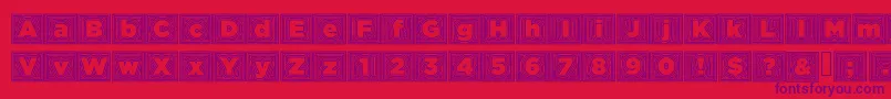 Batmanstrip Font – Purple Fonts on Red Background