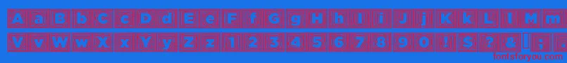 Batmanstrip Font – Red Fonts on Blue Background