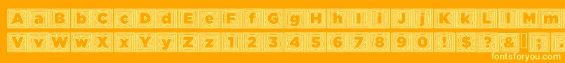 Batmanstrip Font – Yellow Fonts on Orange Background