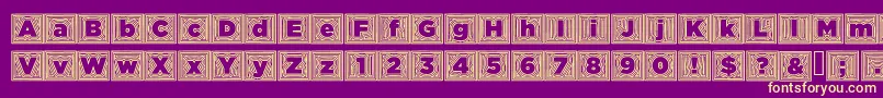 Batmanstrip Font – Yellow Fonts on Purple Background