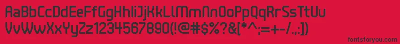 TenbyFive Font – Black Fonts on Red Background