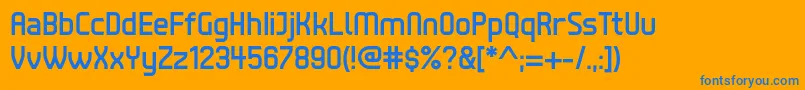 TenbyFive Font – Blue Fonts on Orange Background