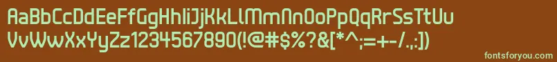 Шрифт TenbyFive – зелёные шрифты на коричневом фоне