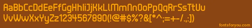 TenbyFive Font – Orange Fonts on Brown Background