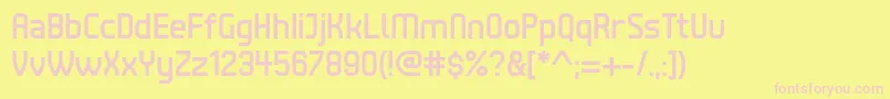 TenbyFive Font – Pink Fonts on Yellow Background