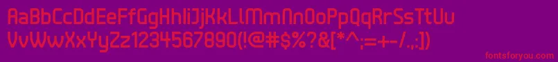 TenbyFive Font – Red Fonts on Purple Background