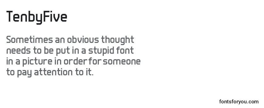 Review of the TenbyFive Font