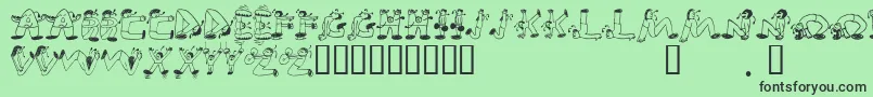 EdbSweatinIt Font – Black Fonts on Green Background