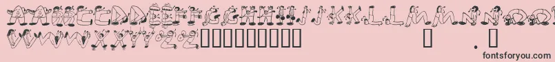 EdbSweatinIt Font – Black Fonts on Pink Background