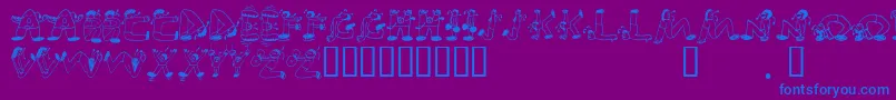 Police EdbSweatinIt – polices bleues sur fond violet
