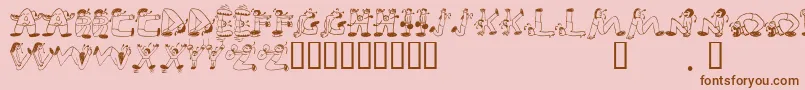 EdbSweatinIt Font – Brown Fonts on Pink Background