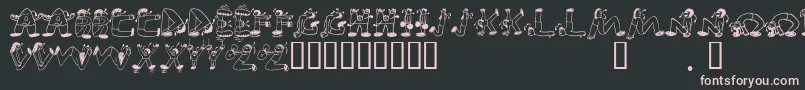 EdbSweatinIt Font – Pink Fonts on Black Background
