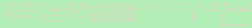 EdbSweatinIt Font – Pink Fonts on Green Background