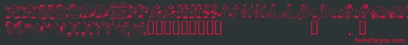 EdbSweatinIt Font – Red Fonts on Black Background