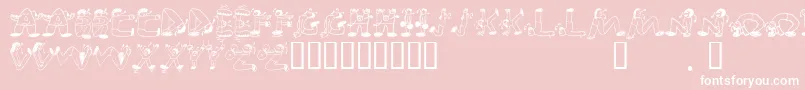 fuente EdbSweatinIt – Fuentes Blancas Sobre Fondo Rosa