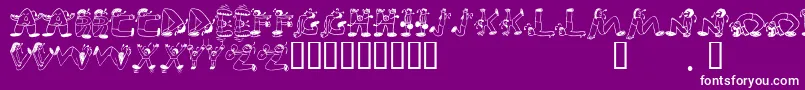 EdbSweatinIt Font – White Fonts on Purple Background