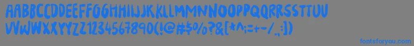 YourFlamesDemo Font – Blue Fonts on Gray Background