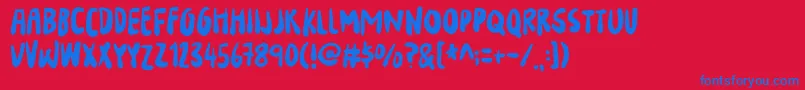 fuente YourFlamesDemo – Fuentes Azules Sobre Fondo Rojo