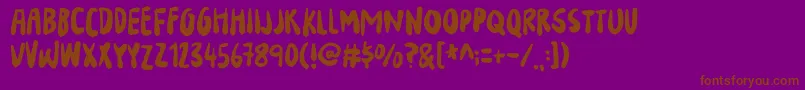 YourFlamesDemo Font – Brown Fonts on Purple Background