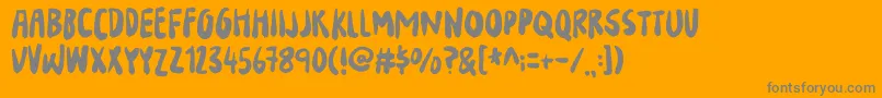 YourFlamesDemo Font – Gray Fonts on Orange Background