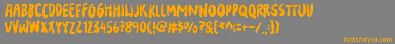 YourFlamesDemo Font – Orange Fonts on Gray Background