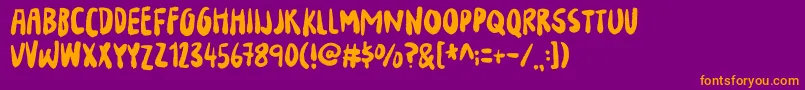 YourFlamesDemo Font – Orange Fonts on Purple Background